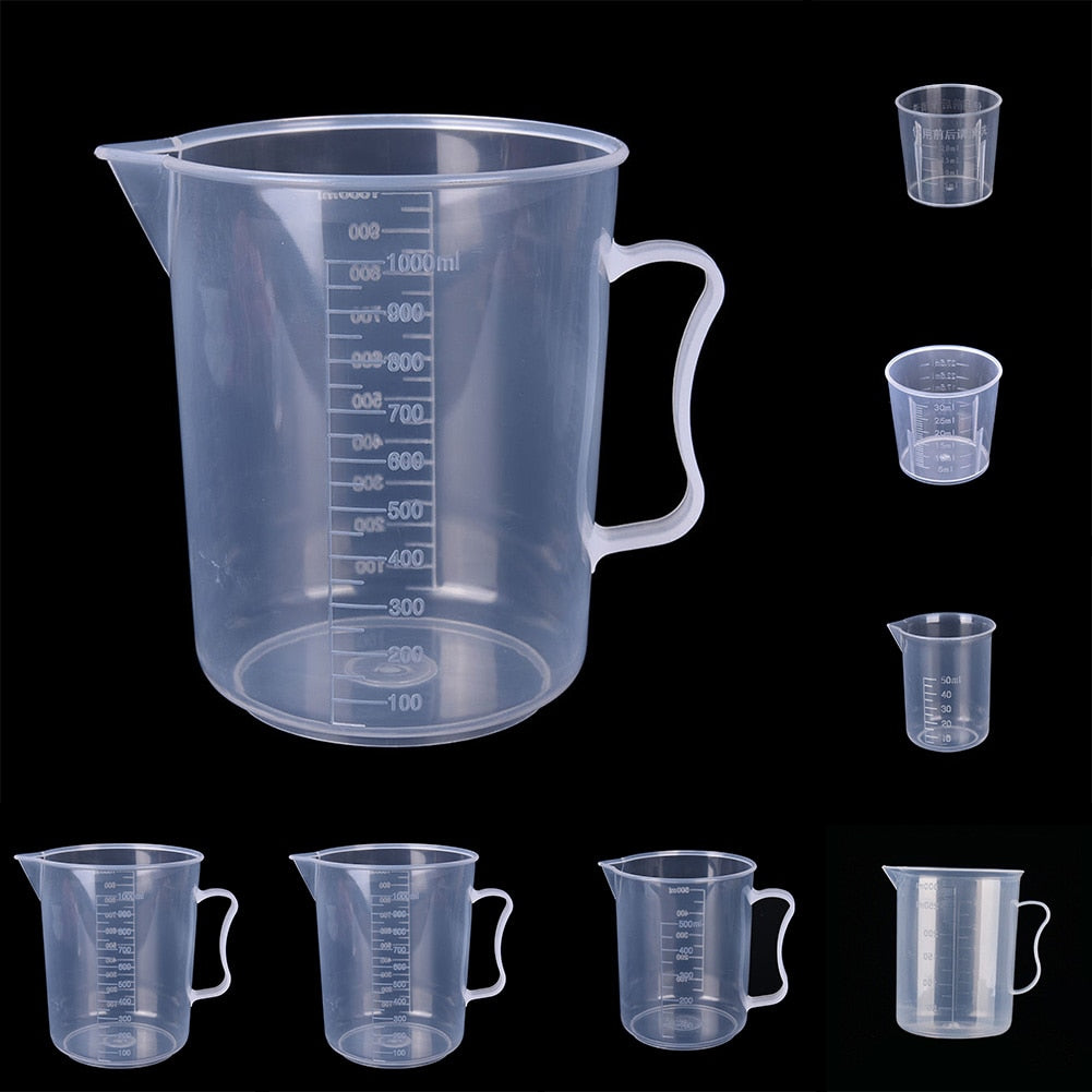 20/30/50/300/500/1000ML Transparent Plastic Measure Jug Pour Spout Surface Kitchen Laboratory Measuring Scale Cup #20